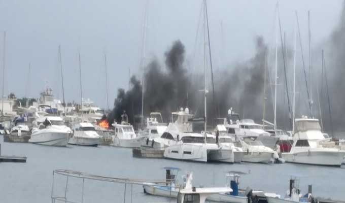 بنزرت: نشوب حريق مفاجئ بيخت راس بميناء بنزرت الترفيهي