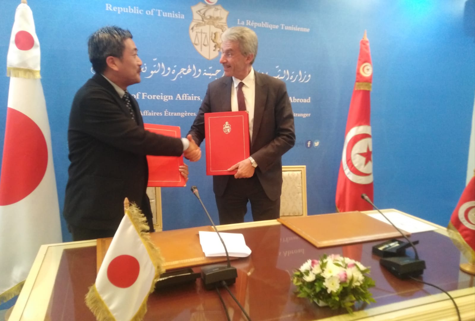 توقيع اتفاق قرض بين تونس واليابان لتمويل برنامج الأمان الاجتماعي بمبلغ قدره 280 مليون دينار